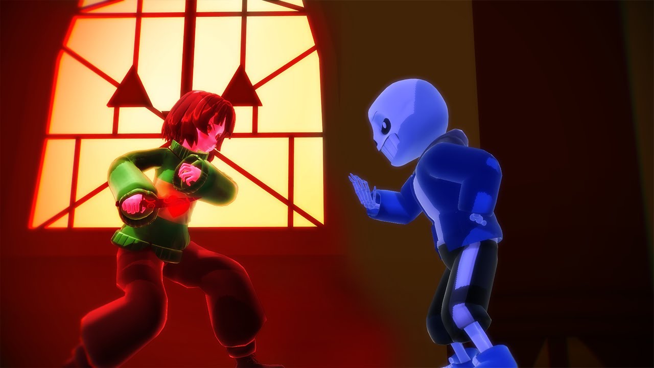 Stronger Than You Chara And Sans Mmd Undertale