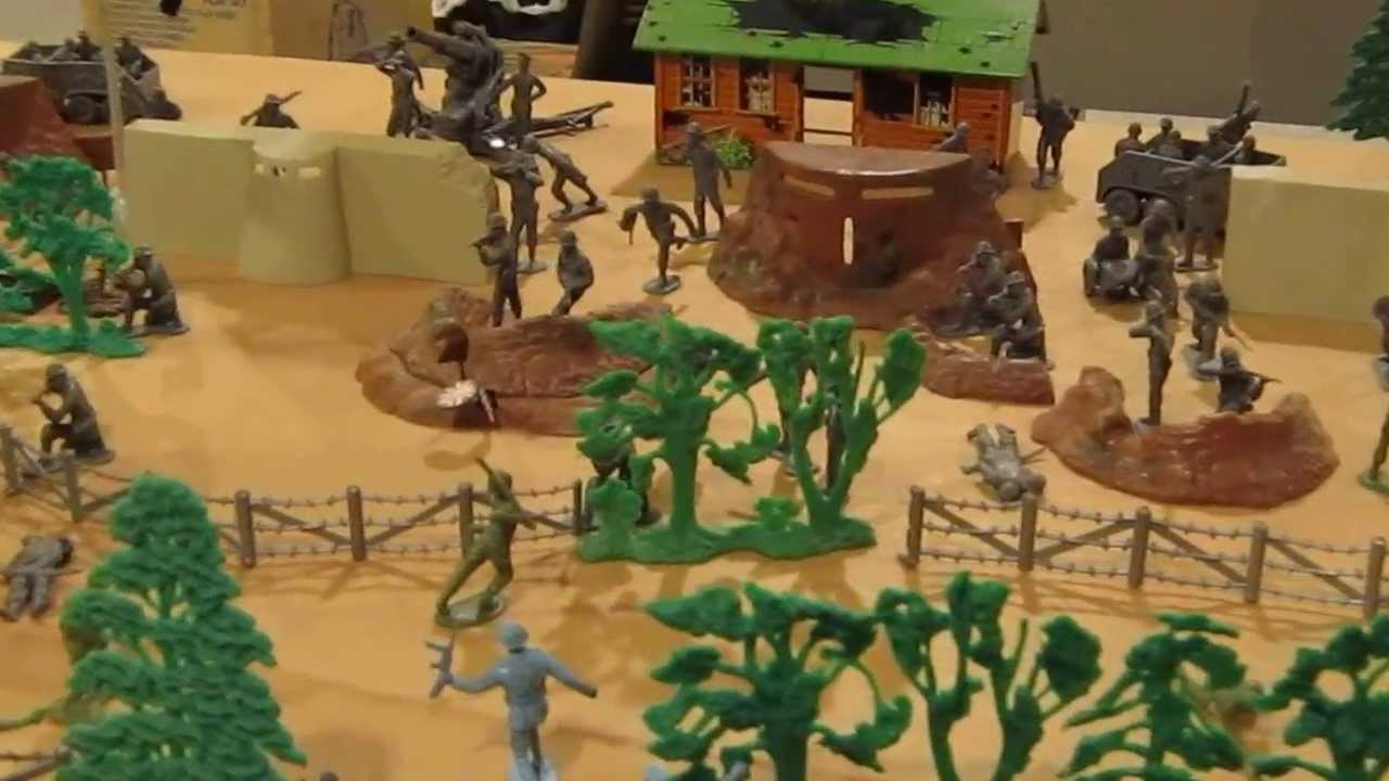 Marx WWII Battleground Europe Playset - YouTube