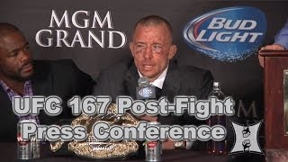 UFC 167: St-Pierre vs Hendricks Post-Fight Press Conference (LIVE! / complete + unedited)