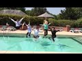 Staff pool jump!