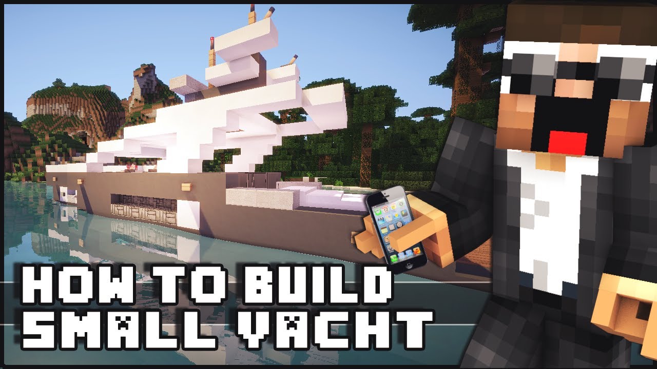 Minecraft Vehicle Tutorial - Small Yacht - YouTube