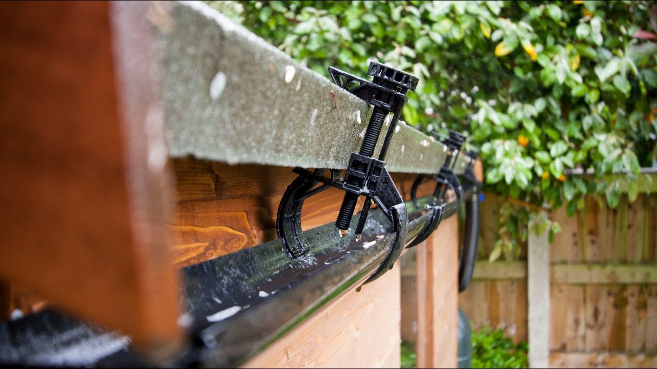 hall's rainsaver gutter kit for sheds - installation in an
