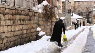 Erev Shabbos Snow Blizzard in Jerusalem - Winter 2013 / 5774 ערב שבת בליזארד שלג בירושלים - חורף