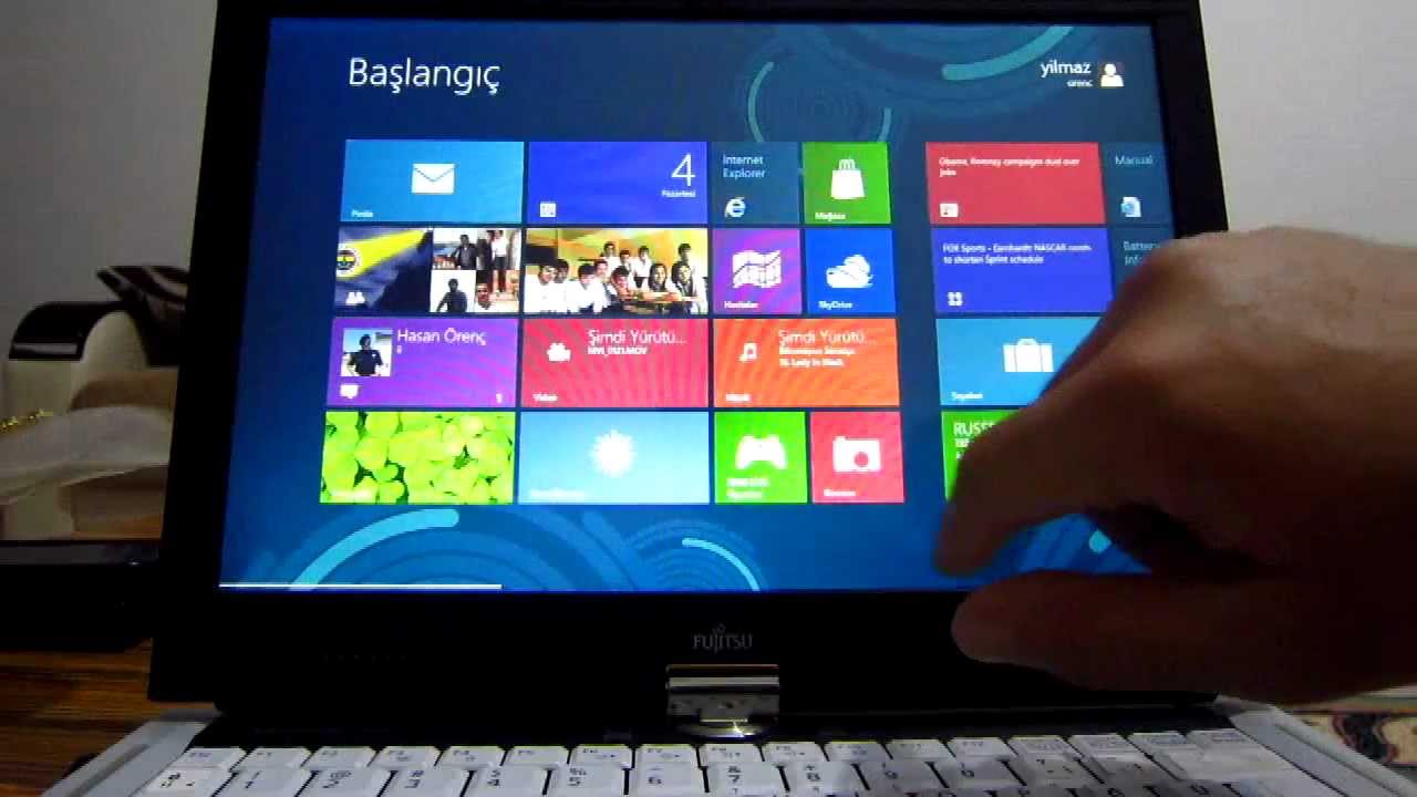 Windows 8 Release Preview Hands On Fujitsu Lifebook T900 dokunmatik ...