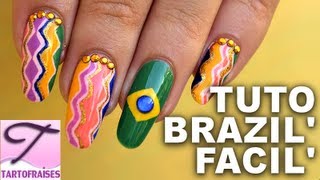 Nail Art Brazil très facile