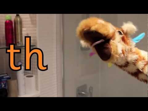 Geraldine the Giraffe learns the /th/ sound - YouTube