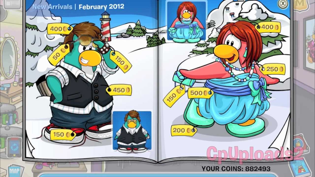 Club Penguin - February 2012 Clothing Catalog Cheats - YouTube