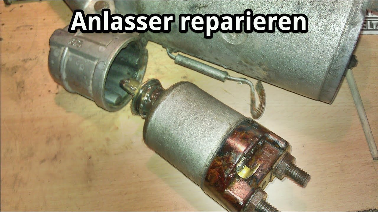 Anlasser reparieren - Magnetschalter-Kontakt aufarbeiten am Beispiel