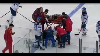 IIHF 2014 Finland-Russia |  Vadim Shipachyov Insane Hit To Pekka Jormakka