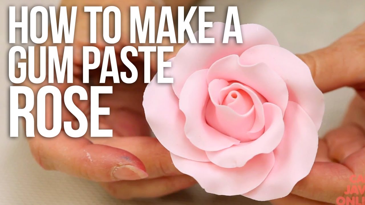 How to Make a Large Rose from Gum Paste Cake Tutorials YouTube