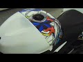 Auto Trim DESIGN Tuf Luv Tattoo Graphic Wrap on a 2005 Kawasaki Ninja ZX-6R (636C) Motorcycle