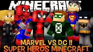 Super Heroes Minecraft Ep.4 - Marvel Vs Dc !!