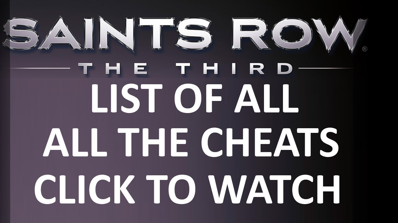 Saints Row 3 and 4 Cheats For PS3 ALL FREE 2013 - YouTube