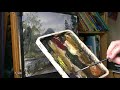 Mountain river watercolour painting demo