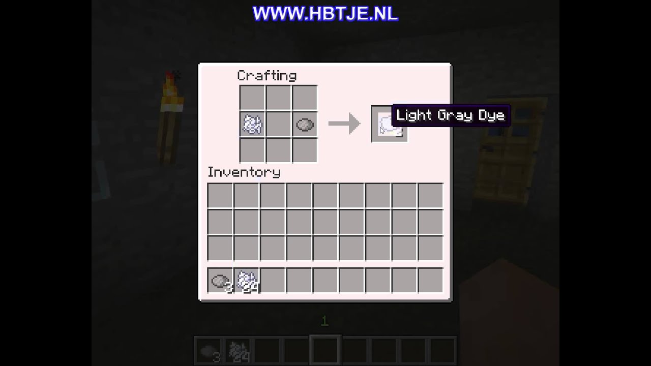 How To Make Light Grey Dye In Minecraft