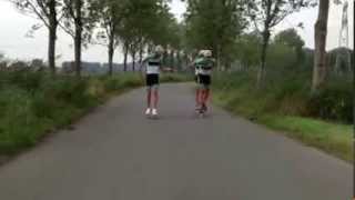 Rolschaatstraining in Wolfheze