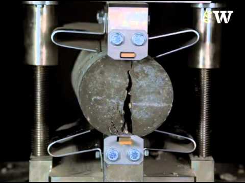 tensile concrete test brazilian failure slow motion