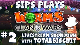 Worms Clan Wars Showdown - TotalBiscuit & Turps - Round 2!