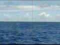 Submarine diving (view from periscope)