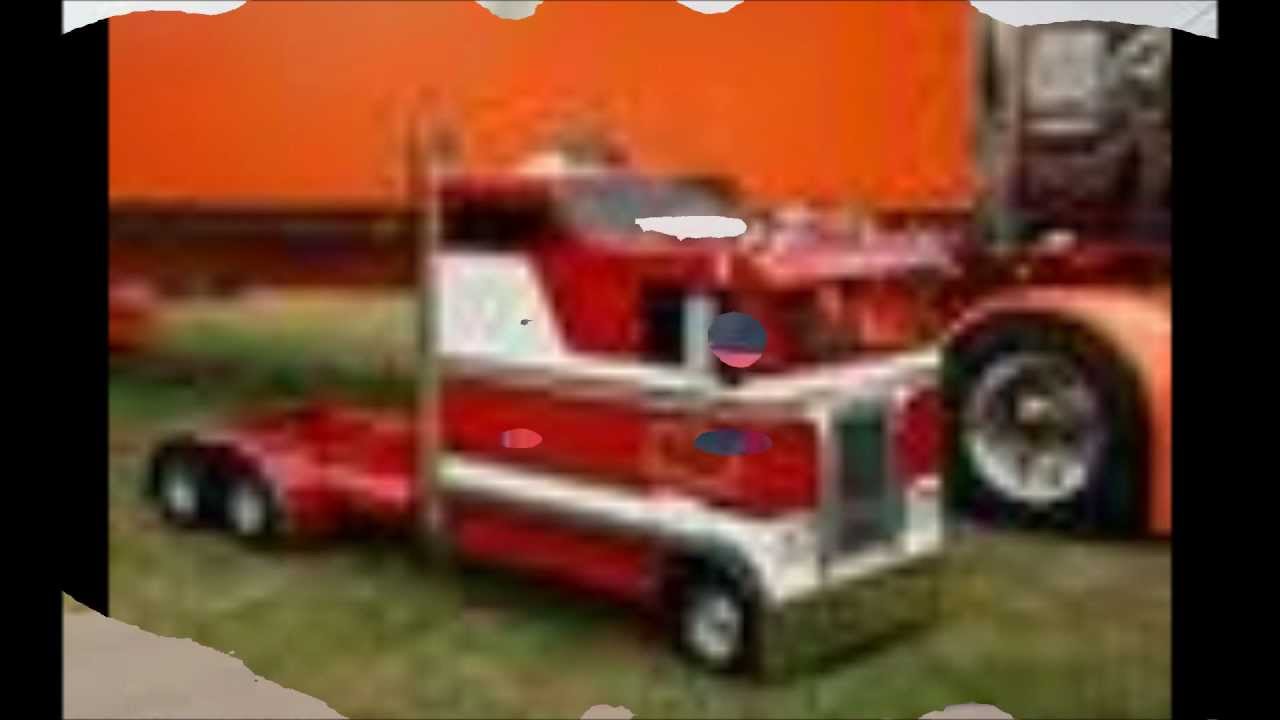 Mini big rig semi trucks Peterbilt and kenworths.  YouTube