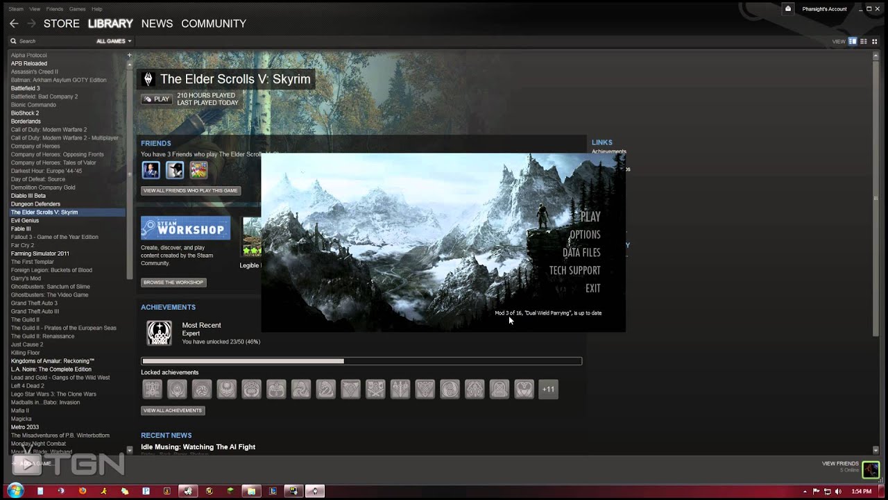 SKYRIM Mods "How to install Mods" Steam Workshop Tutorial ...