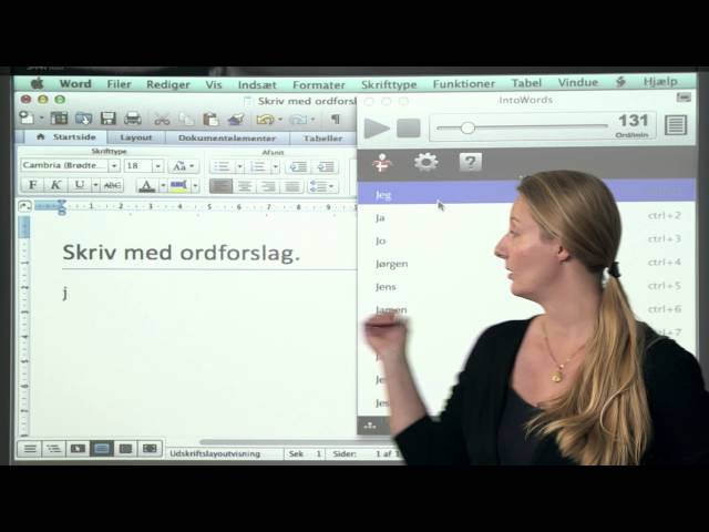 Oplæsning og skrivning på Mac