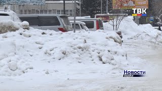 Снежные проблемы на бердских дорогах