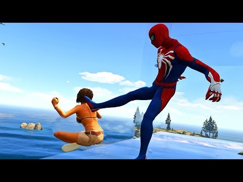 GTA 5 Water Ragdolls | SPIDERMAN Funny Moments (Euphoria physics)