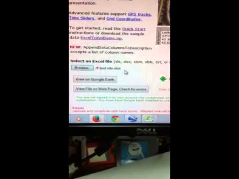 Excel latitude and longitudes to google earth convert excel to KML