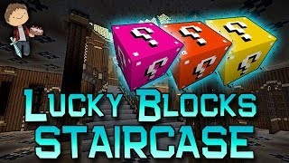 Minecraft: Lucky Block STAIRCASE! Modded Mini-Game w/Mitch & Friends!