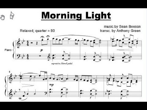 "Morning Light" Piano Sheet Music by Sean Beeson - Relaxing, Calm Piano