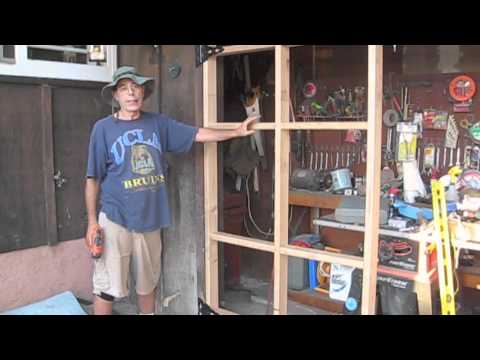 How to build a swing out garage door - YouTube