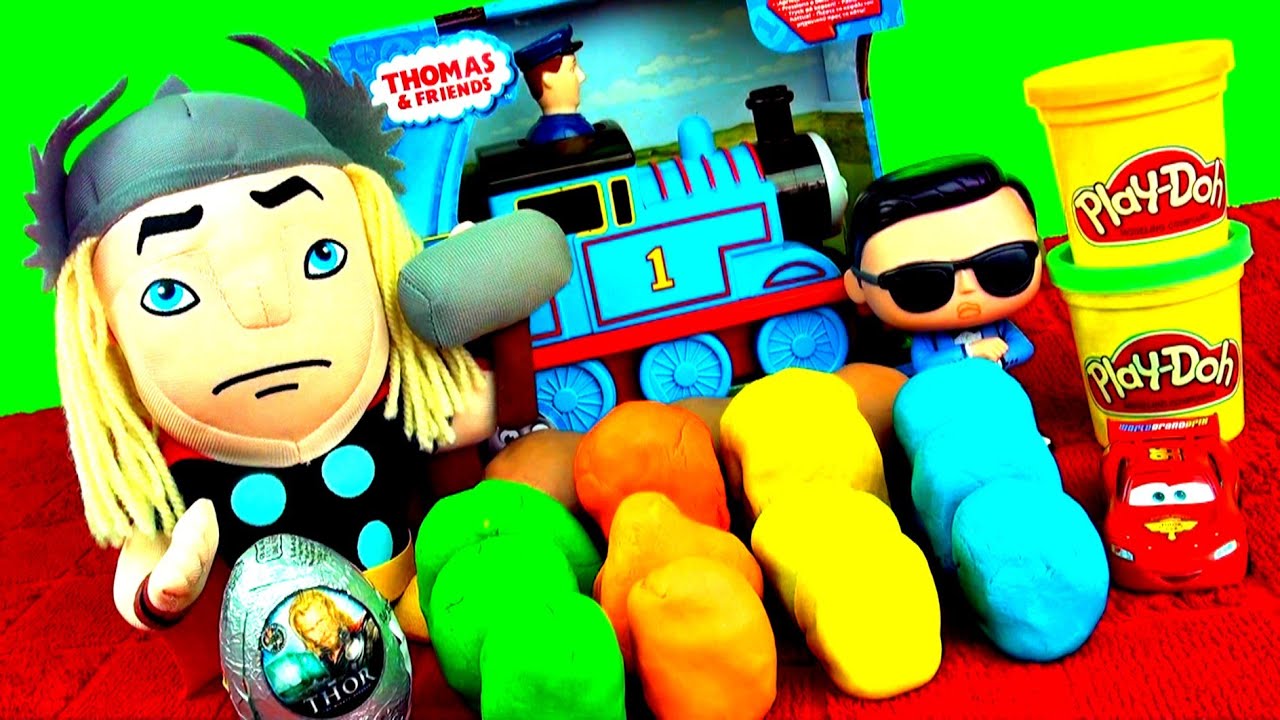 Play-Doh Eggs Toy Story Thor Marvel Super Heroes Disney Cars Mario