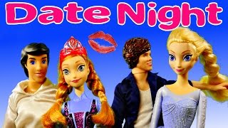 Frozen Movie Night Prince Eric and Anna Elsa Harry Styles One Direction Barbie Doll Date