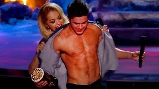 Zac Efron Strips Down At The 2014 MTV Movie Awards