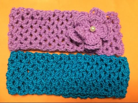 Cách móc băng đô cài tóc - How to crochet a headband