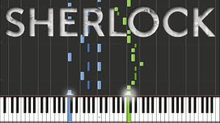 Sherlock BBC - Main Theme Piano Tutorial [100% Speed]