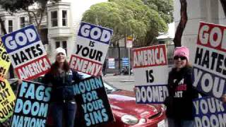 Westboro Baptist Church - Lady Gaga Parody Live in SF