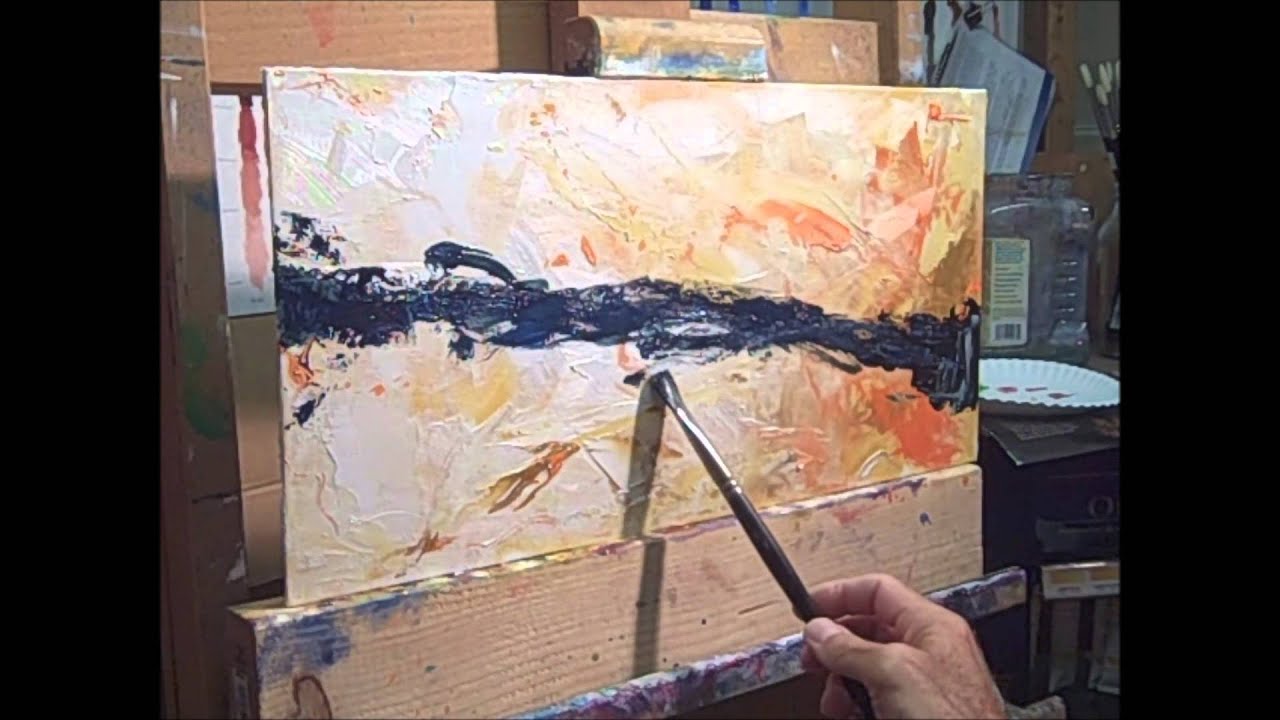 Abstract oil painting technique - YouTube