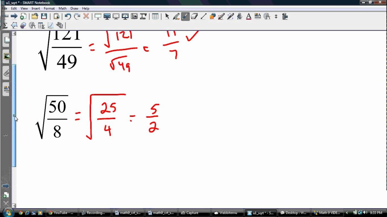How to simplify radicals. video tutorial with interactive 