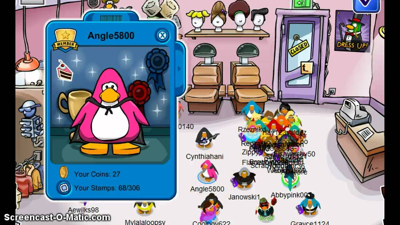 CLUB PENGUIN clothes cheat - YouTube