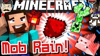 Minecraft MOB RAIN - Redstone Experiment!