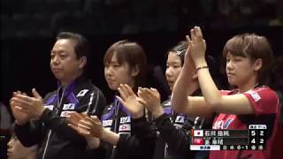 世界卓球2014 女子決勝トーナメント準決勝「日本 VS 香港」