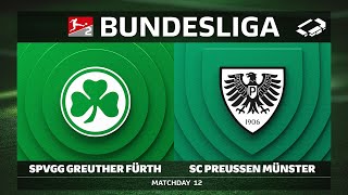 SpVgg Greuther Fürth vs. SC Preußen Münster | Matchday 12 — Bundesliga 2 2025/26