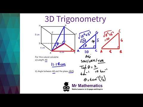 Trigonometry and Pythagoras in 3D Shapes Mathematics Revision - YouTube
