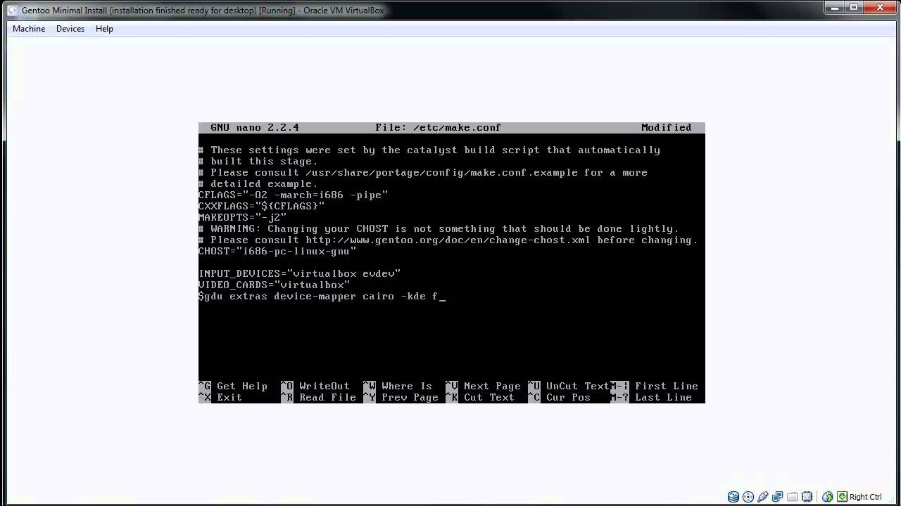 How to Install Gnome in Gentoo on VirtualBox - YouTube