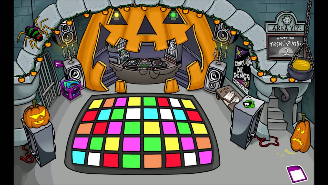 Club Penguin Halloween Party 2012 - Nightclub Theme - YouTube