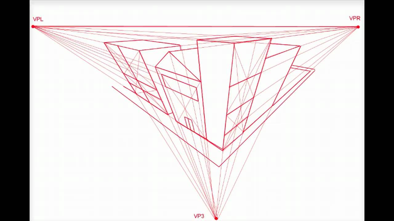 Drawing a Cityscape in Three-Point Perspective - YouTube