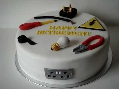 electrician retirement cake - YouTube