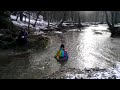 Girl jumps in freezing water